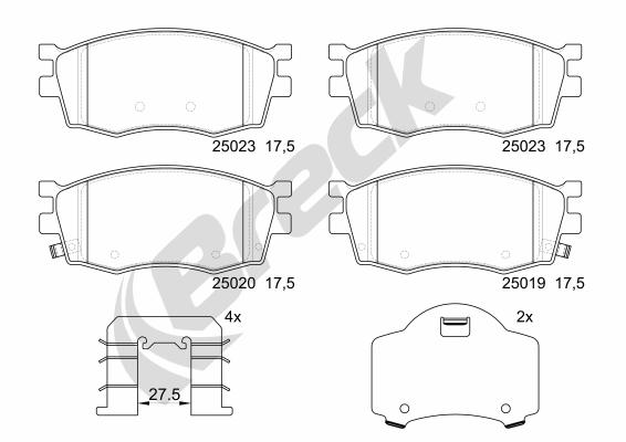 Set placute frana,frana disc 25019 00 702 00 BRECK